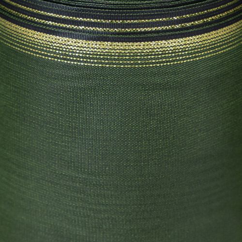 Artículo Elegante cinta de moiré para coronas, 175 mm, verde oscuro con borde perlado y tejido de tafetán para ocasiones festivas.