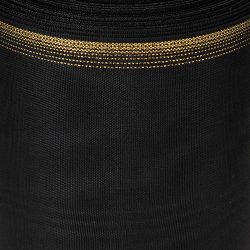 Elegante cinta de muaré para corona, 175 mm, negra con borde perlado y tejido de tafetán, cinta decorativa para floristería funeraria, cinta de lazo, 25 m | Floristik24.es
