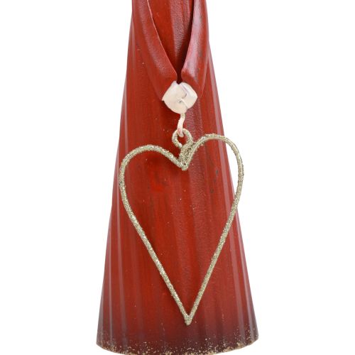 Artículo Ángel decorativo mesa de metal decoración figura navideña rojo 10,5×4,5×20cm