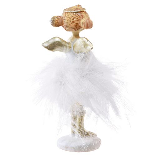 Floristik24 Figuras navideñas decorativas de ángel en oro blanco Al. 10,5 cm 2 piezas