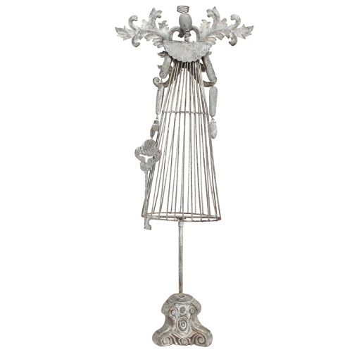 Artículo Ángel decoración de metal decoración de mesa vintage sobre base Al. 67 cm