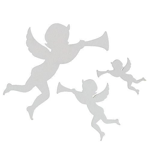 Floristik24 Angel Mix Blanco 3,5cm - 8,5cm 54pcs