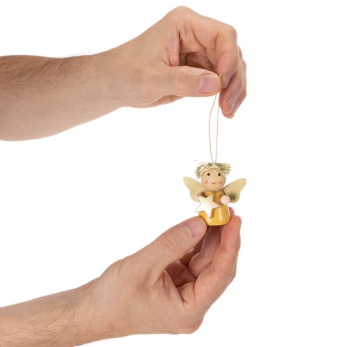 Colgante decorativo de ángel con estrella para colgar, 5 cm, 9 piezas | Floristik24.es