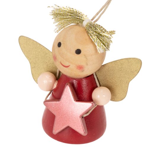 Colgante decorativo de ángel con estrella para colgar, 5 cm, 9 piezas | Floristik24.es