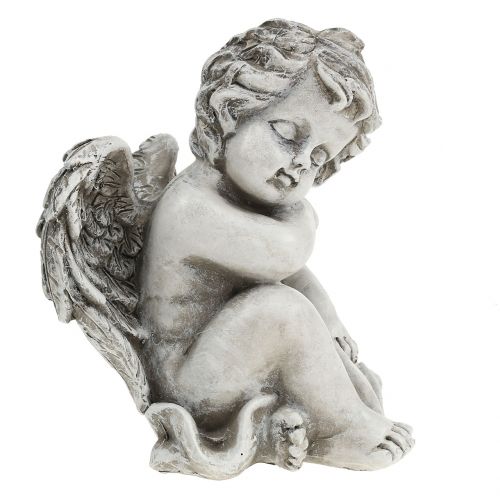 Artículo Figura conmemorativa ángel durmiente gris 16cm 2pcs