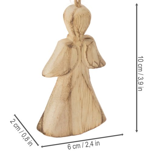Figura de ángel para colgar en el árbol de Navidad, 10 cm, 12 unidades. | Floristik24.es
