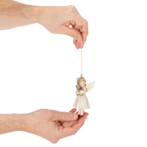 Adornos de ángel decorativos para árbol de Navidad, estilo vintage, 10 cm, 3 piezas. | Floristik24.es