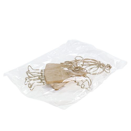 Floristik24 Ángel para colgar plata 16cm - 18cm 3pcs