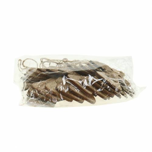 Artículo Percha decorativa madera angelito brillo 10cm 12uds