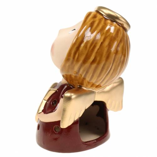 Floristik24 Portavelas Angel ceramica con estrella H17cm