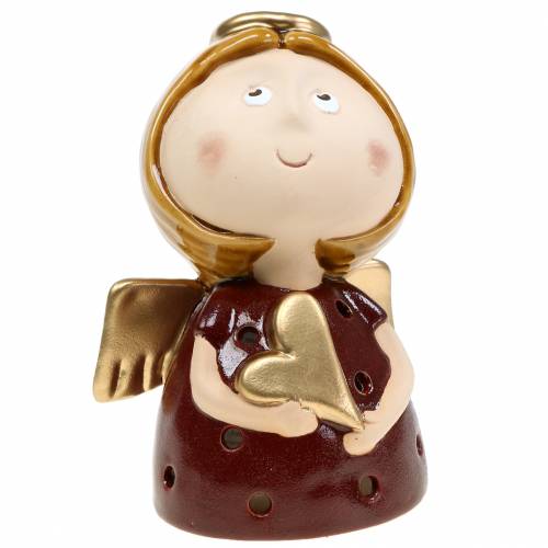 Floristik24 Lámpara ángel de cerámica con corazón Al 17cm