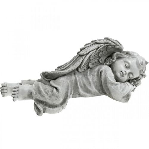 Floristik24 Ángel para la tumba figura tumbada cabeza derecha 30×13×13cm