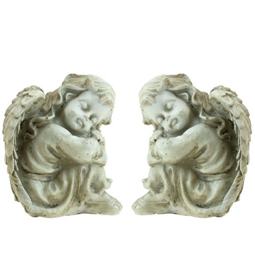 Artículo Ángel para la Tumba Crema Tumba Ángel Ángel Durmiente 6×5.5×8cm