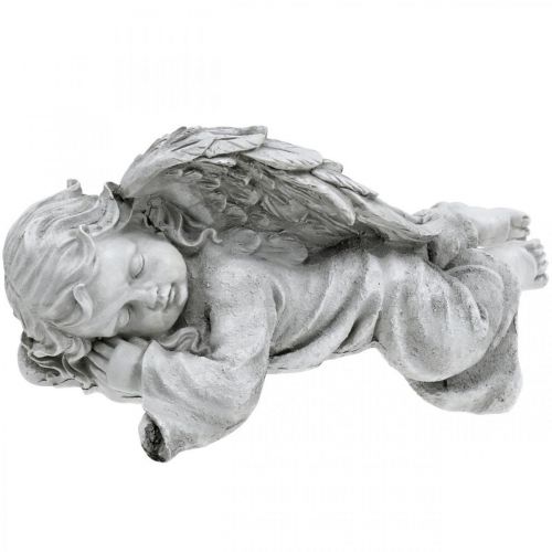 Floristik24 Ángel para la tumba figura tumbada cabeza izquierda 30×13×13cm