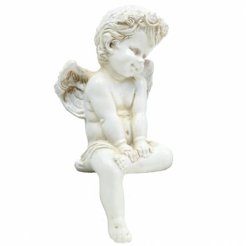 Floristik24 Asiento con borde de ángel H13cm 3 piezas