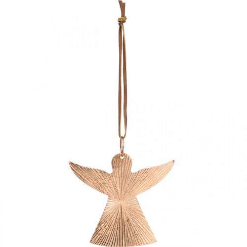 Artículo Ángeles para colgar, adornos de Adviento, adornos de metal cobre 9 × 10cm 3 piezas