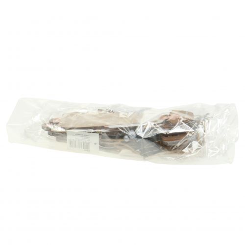 Floristik24 Ángel naturaleza, plata para colgar 20cm 6 piezas