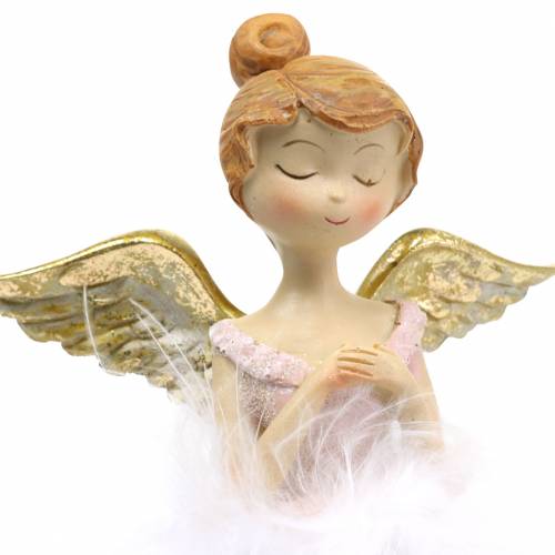 Floristik24 Asiento de borde de ángel bailarina decorativa Ø11.5 H15cm 2pcs