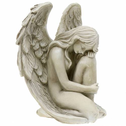 Floristik24 Deco ángel tumba decoración 16,5 cm × 12 cm H19 cm