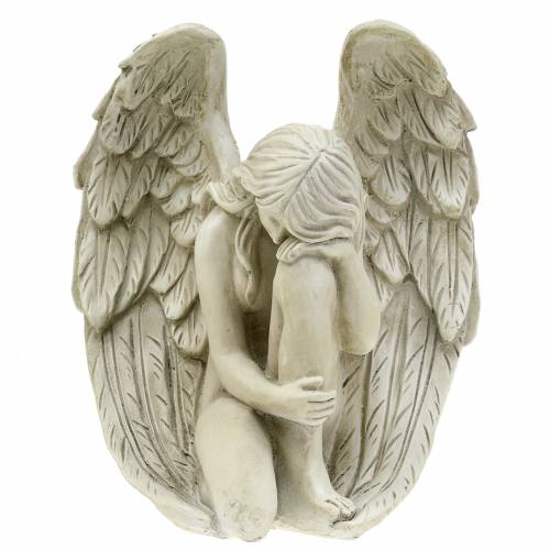 Floristik24 Deco ángel tumba decoración 16,5 cm × 12 cm H19 cm