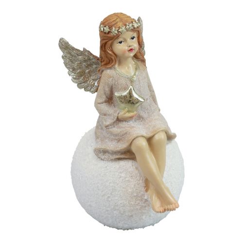 Decoración de mesa Navidad Ángel navideño ángel con estrella 21cm