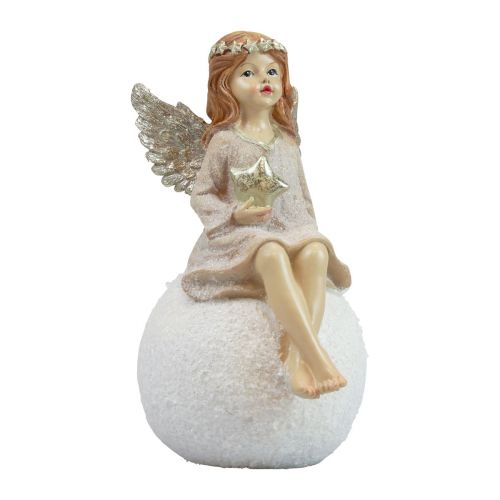Floristik24 Decoración de mesa Navidad Ángel navideño ángel con estrella 21cm