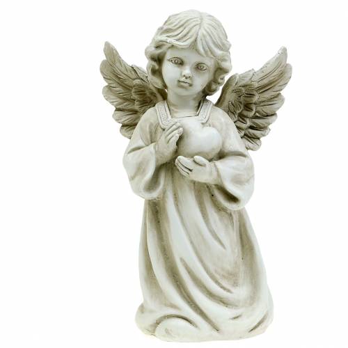 Floristik24 Ángel deco con corazón Al. 25 cm