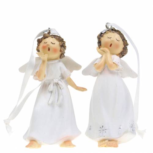 Floristik24 Decoración del árbol de navidad Angel 9cm 2St