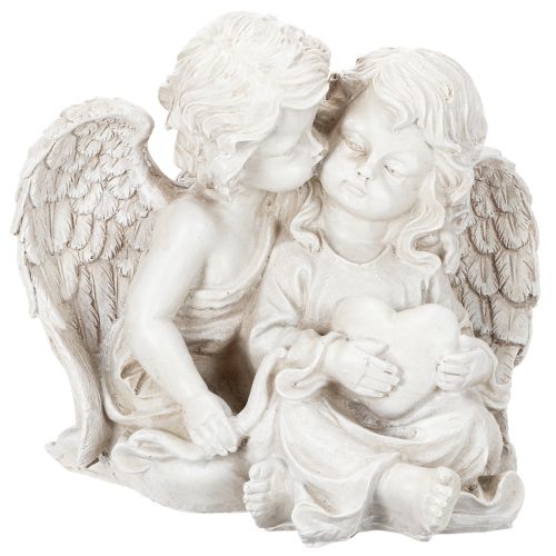 Figura de ángel infantil con pareja de ángeles y corazón, 24 cm. comprar | Floristik24.es