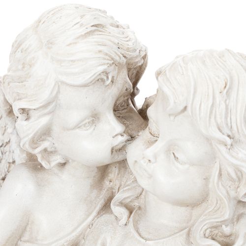Figura de ángel infantil con pareja de ángeles y corazón, 24 cm. | Floristik24.es