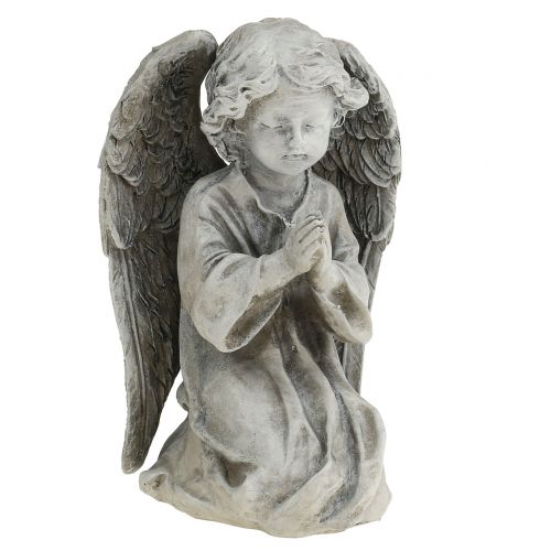 Floristik24 Ángel deco gris 15cm