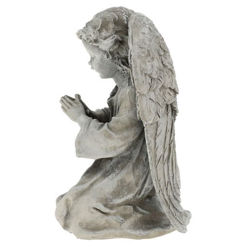 Floristik24 Ángel deco gris 15cm