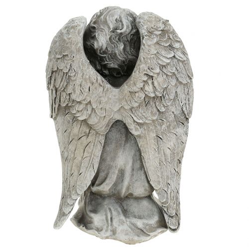 Floristik24 Ángel deco gris 15cm