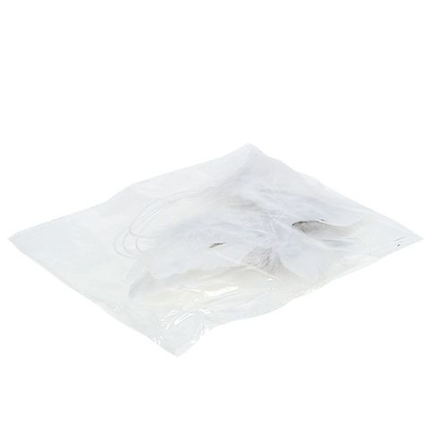 Floristik24 Ala de ángel para colgar blanco 16cm 4pcs