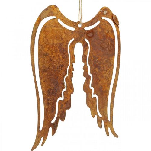 Floristik24 Alas de ángel metal deco colgador pátina decoración 19,5cm 3uds