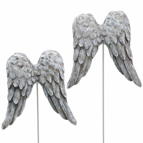 Floristik24 Plug decorativo alas de angel 10cm 3uds