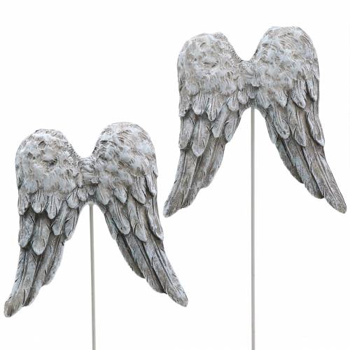 Floristik24 Enchufe decorativo alas de angel 10cm 3pcs