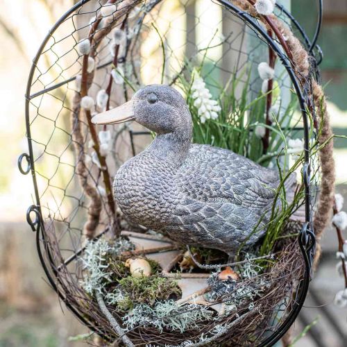 Floristik24 Pato figura de jardín figura decorativa Pato figura de pie H18cm