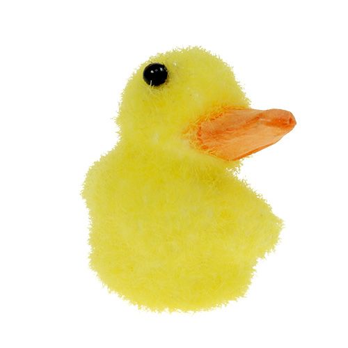 Floristik24 Pato mini 4cm flocado amarillo 12pcs