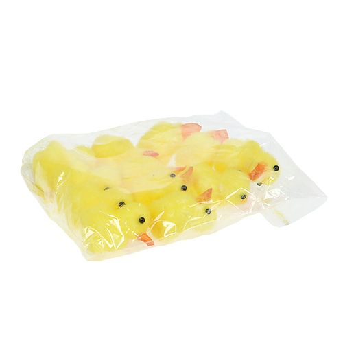 Floristik24 Pato mini 4cm flocado amarillo 12pcs