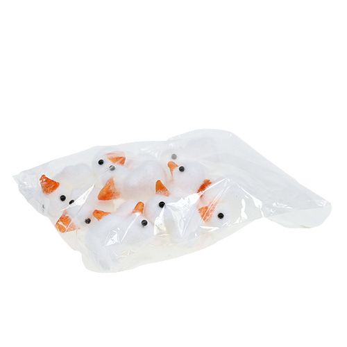 Floristik24 Pato mini flocado 4cm blanco 12pcs