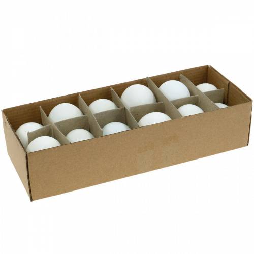 Artículo Huevos de pato soplados naturales, decoración de Pascua, 12 unidades