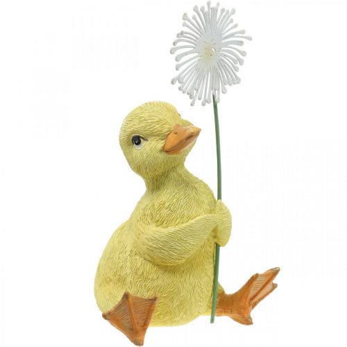 Floristik24 Decoración primavera, patitos con diente de león, figura decorativa H13.5cm