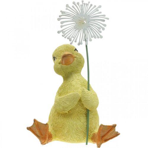 Floristik24 Decoración primavera, patitos con diente de león, figura decorativa H13.5cm