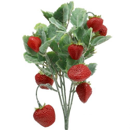 Palillo de fresa artificial rojo L30cm