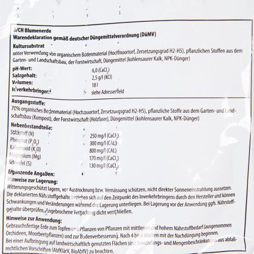 Artículo Sustrato para macetas Villa Flora 18L