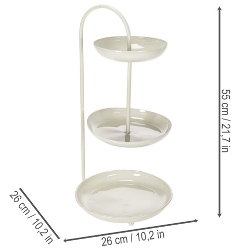 Artículo Decoración de mesa de tres niveles, ideal para salas de estar, ocasiones, bodas, 55 cm.