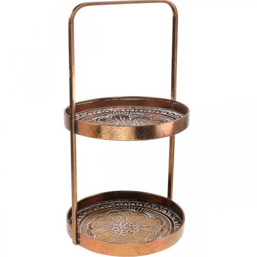 Floristik24 Soporte para pasteles bandeja decorativa vintage estante de mesa metal H53cm Ø28cm