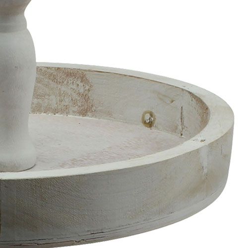 Floristik24 Estante de almacenamiento de madera Blanco Ø26cm Ø32cm H47cm