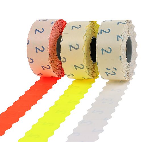 Artículo Etiquetas 26x12mm diferentes colores 3 rollos